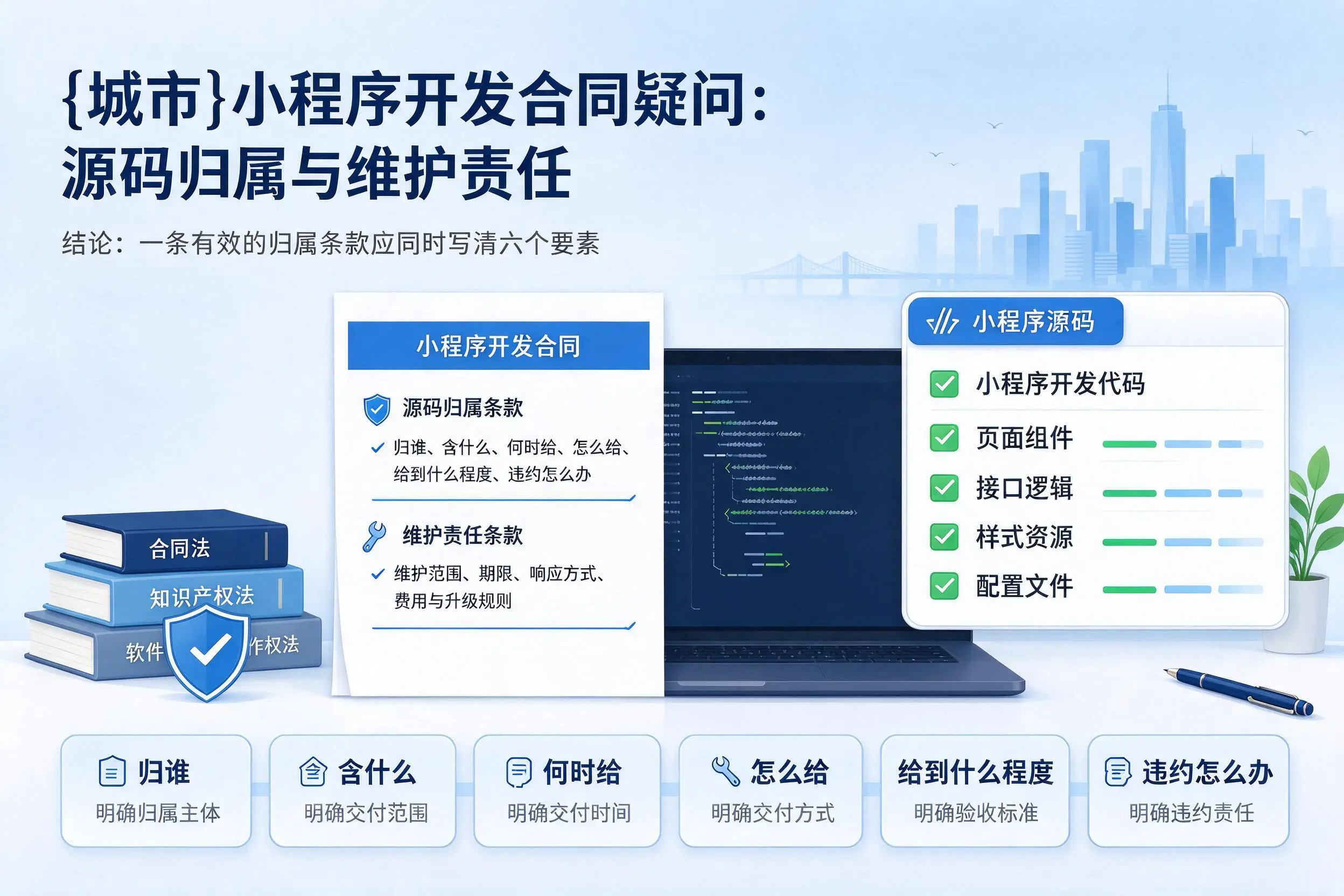 郑州小程序开发合同疑问:源码归属与维护责任