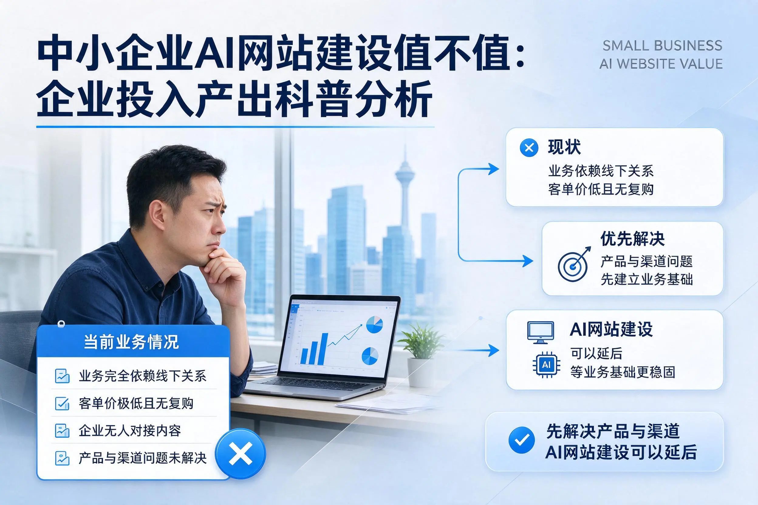 中小企业AI网站建设值不值：郑州企业投入产出科普分析