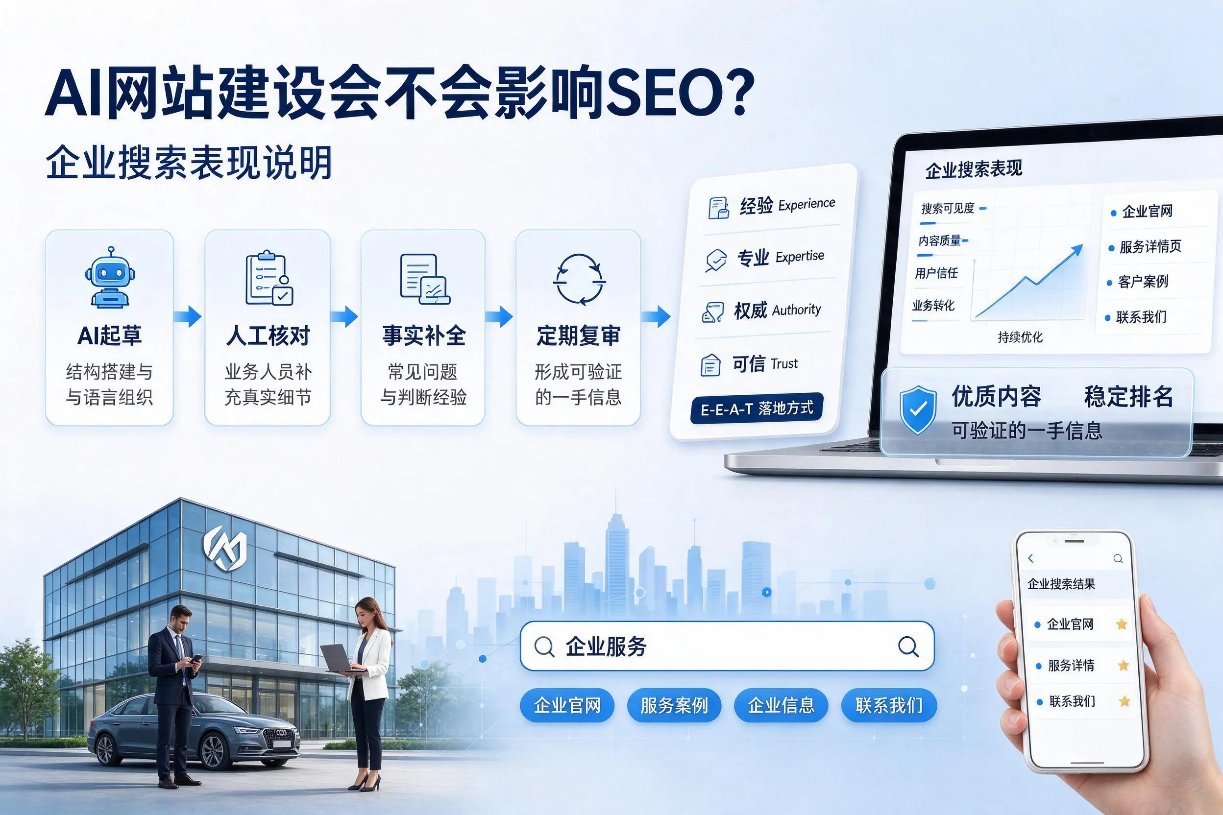 AI网站建设会不会影响SEO？郑州企业搜索表现说明